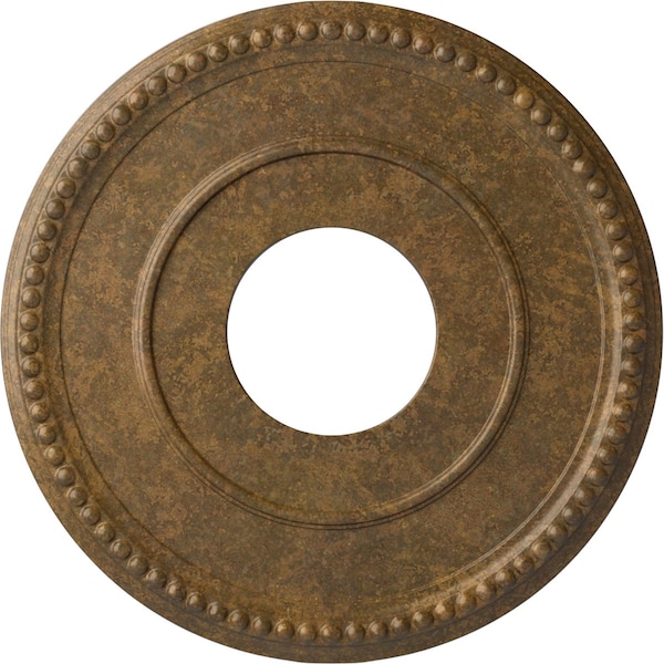 Ekena Millwork Bradford Ceiling Medallion (Fits Canopies up to 6 5/8"), 12 1/2"OD x 3 7/8"ID x 3/4"P, Rubbed Bronze CM12BRRZS - main